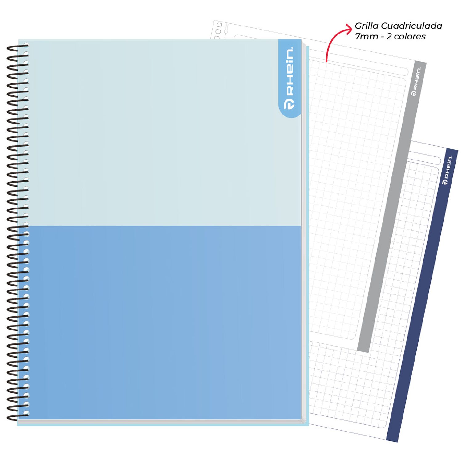 Rhein - Cuaderno Triple Bicolor 120H 8