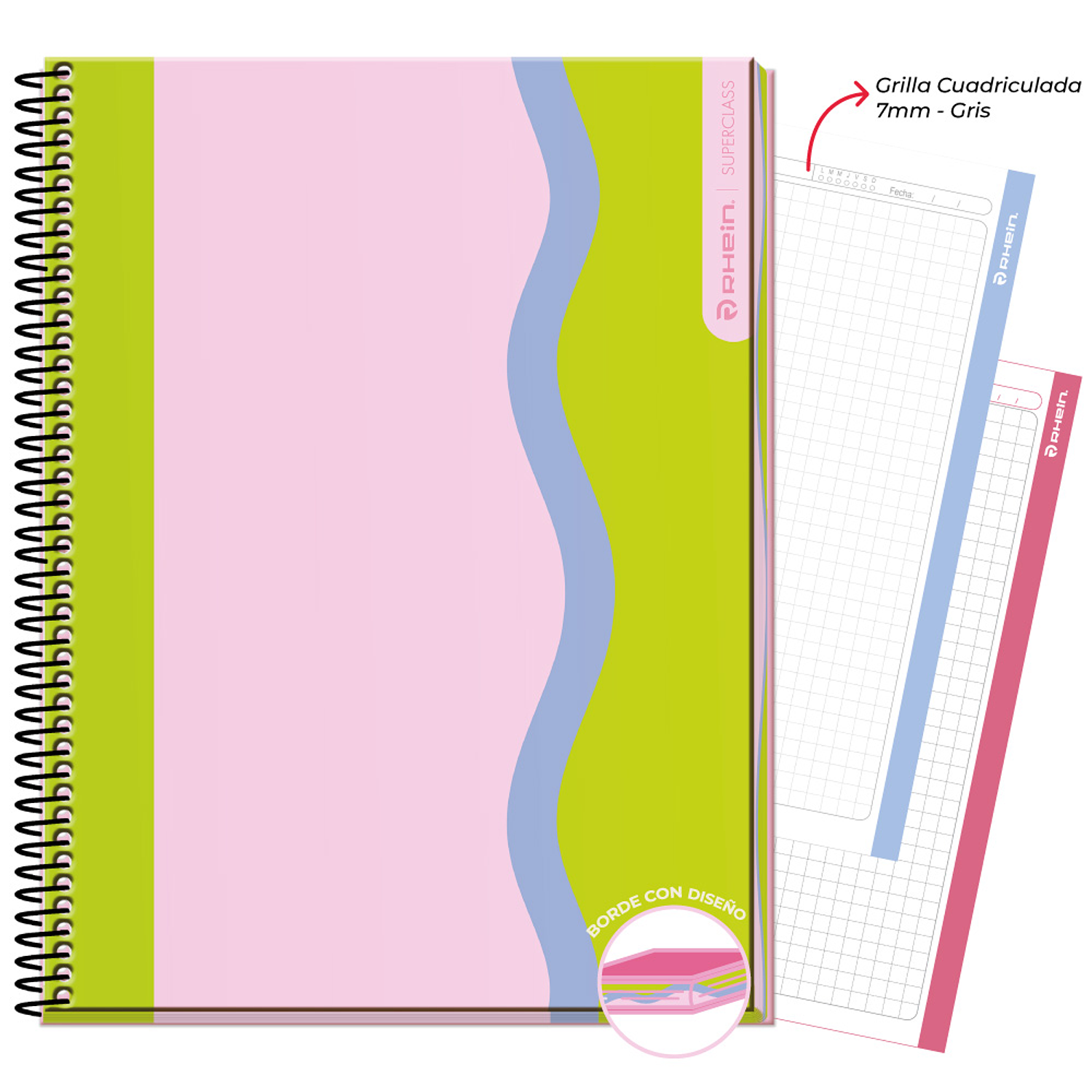 Rhein - Cuaderno SuperClass Triple Curls 120H 4