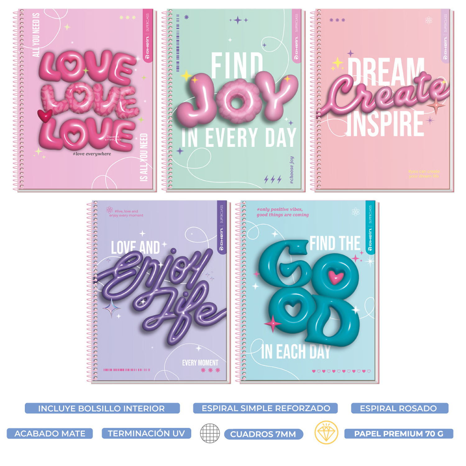 Rhein - Cuaderno SuperClass Triple Bubbles 120H 6