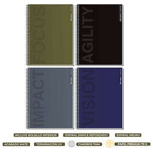 Rhein - Cuaderno SuperClass Triple Neutral 120H