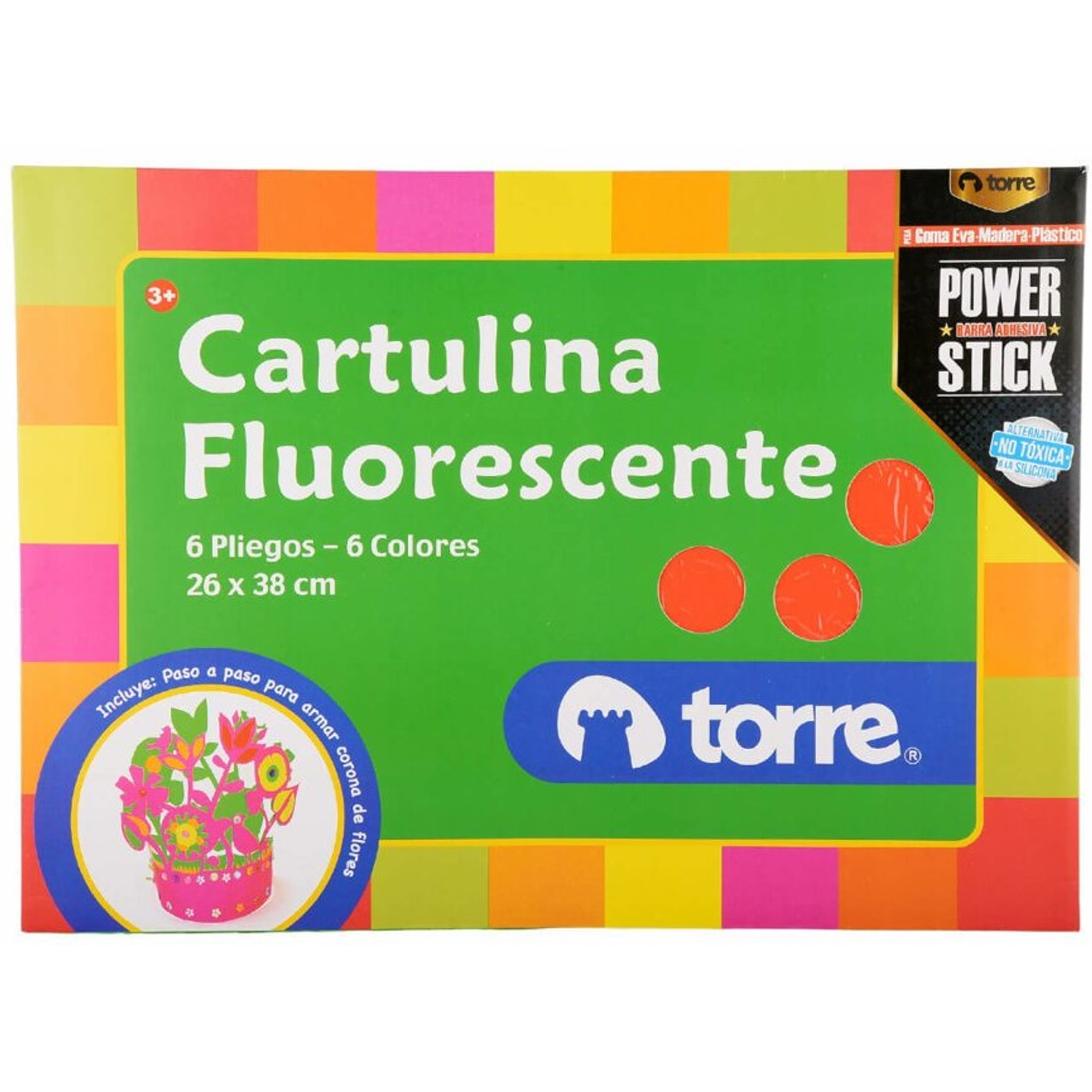 Torre - Block Cartulina Fluor - 6 Hjs 1