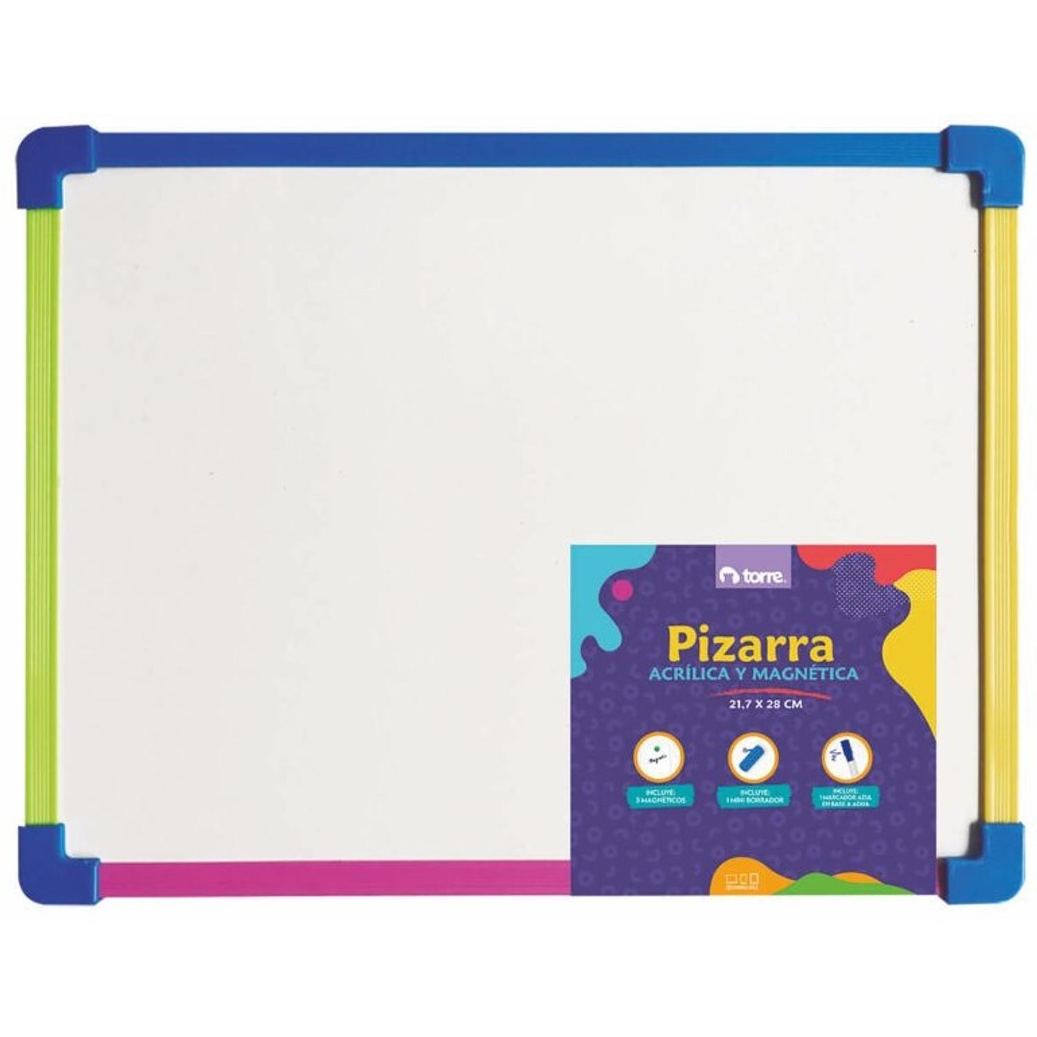 Torre - Pizarra Escolar Acrilica Magnetica - 21,7x28 Cm