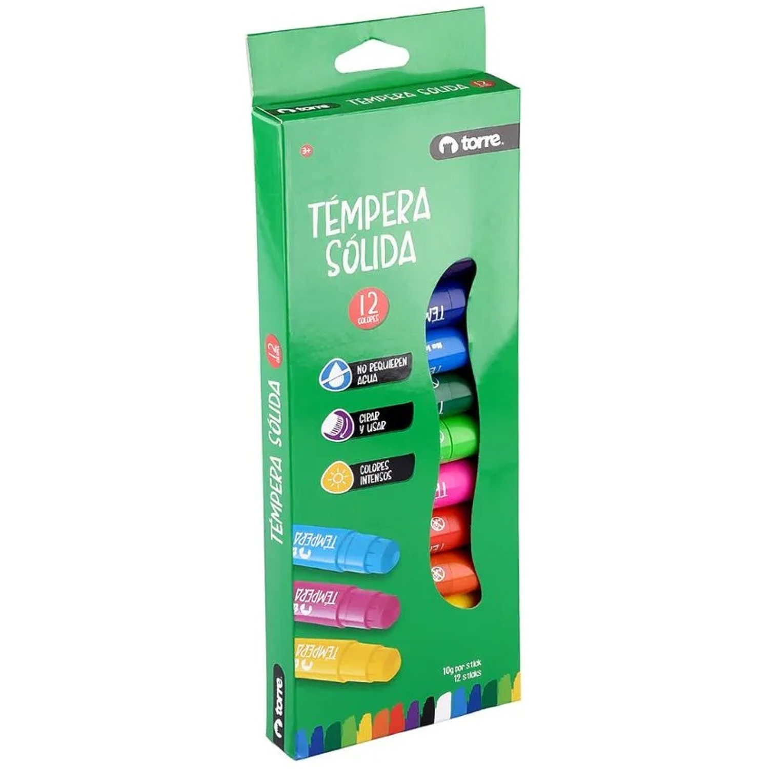 Torre - Tempera Solida 12 Colores 1