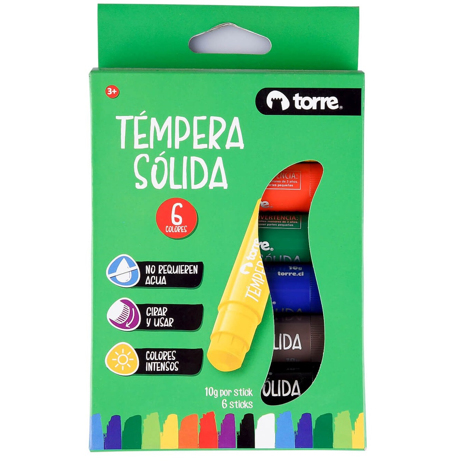 Torre - Tempera Solida 6 Colores 1
