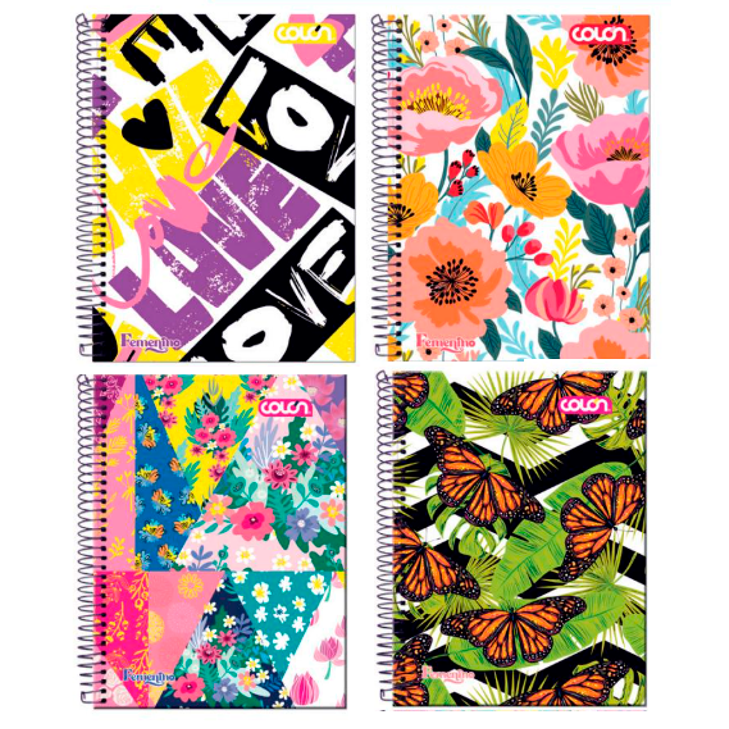 Colon - Cuaderno Triple - Femenino - 150 Hjs
