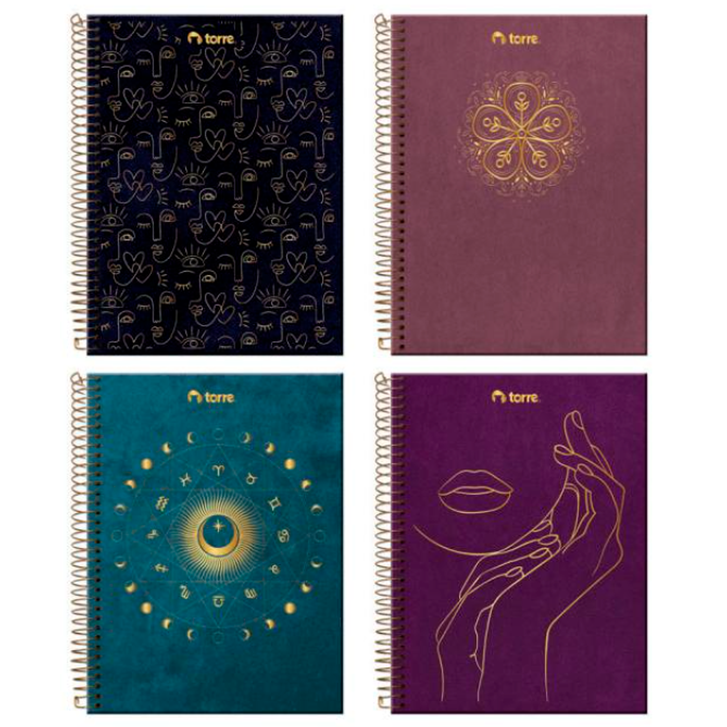 Torre - Cuaderno Triple - Velvet - 120 Hjs