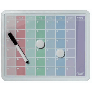 Artel - Pizarra Planificadora - Con Marcadores y Imanes