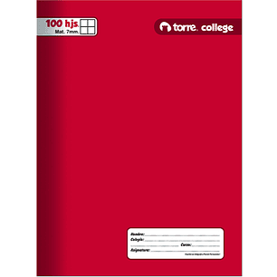 Cuaderno college 7mm 100 hjs - TORRE
