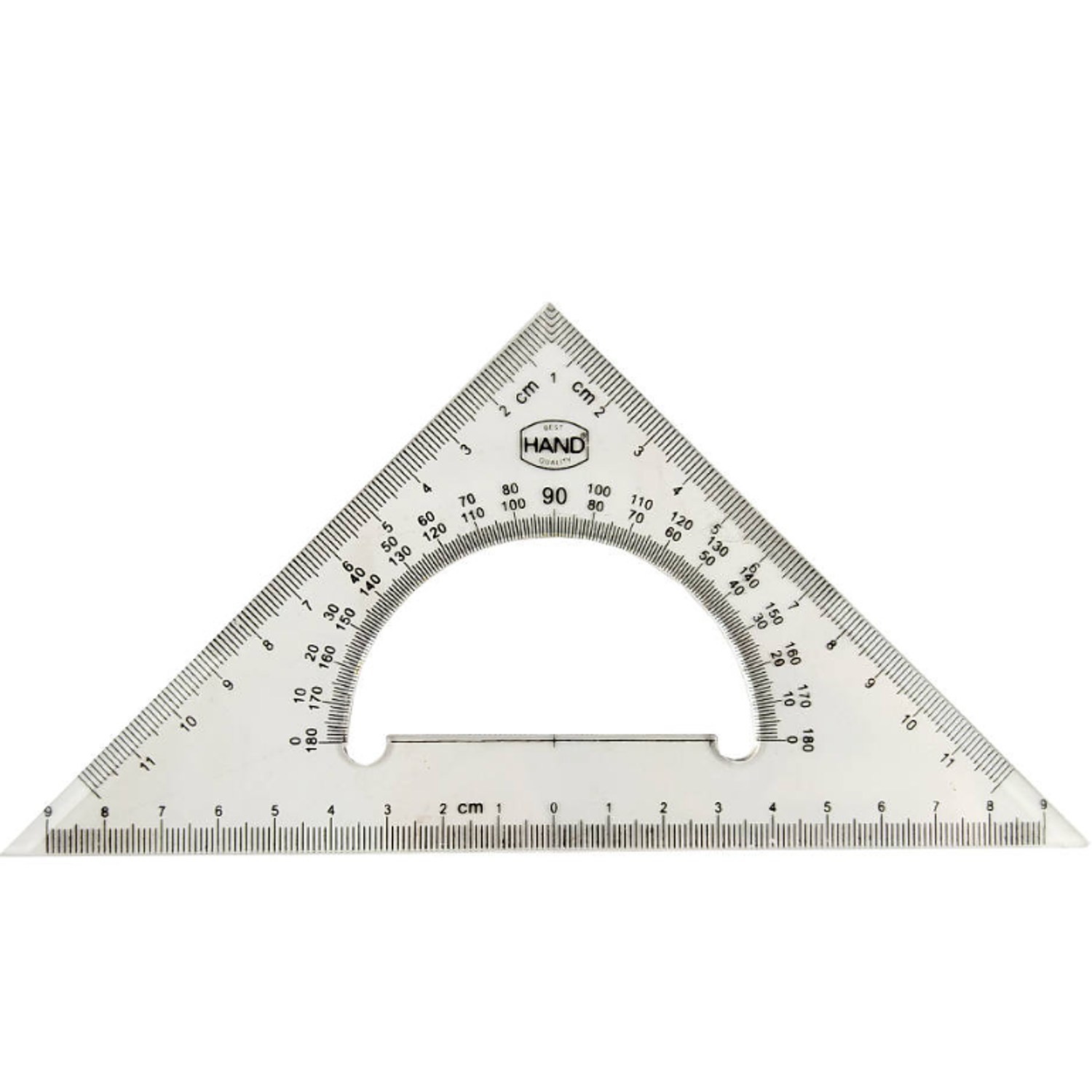 Escuadra con transportador 20 cm 45° - HAND