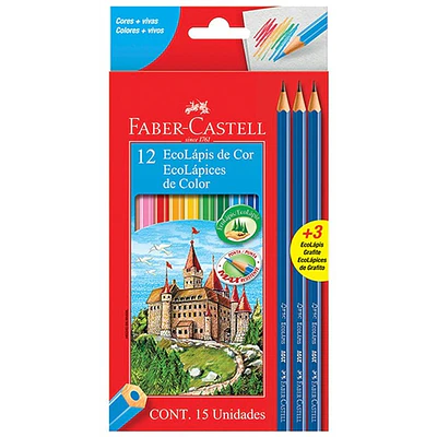 Faber Castell - Lapices De Color Hexagonal - 12 Colores
