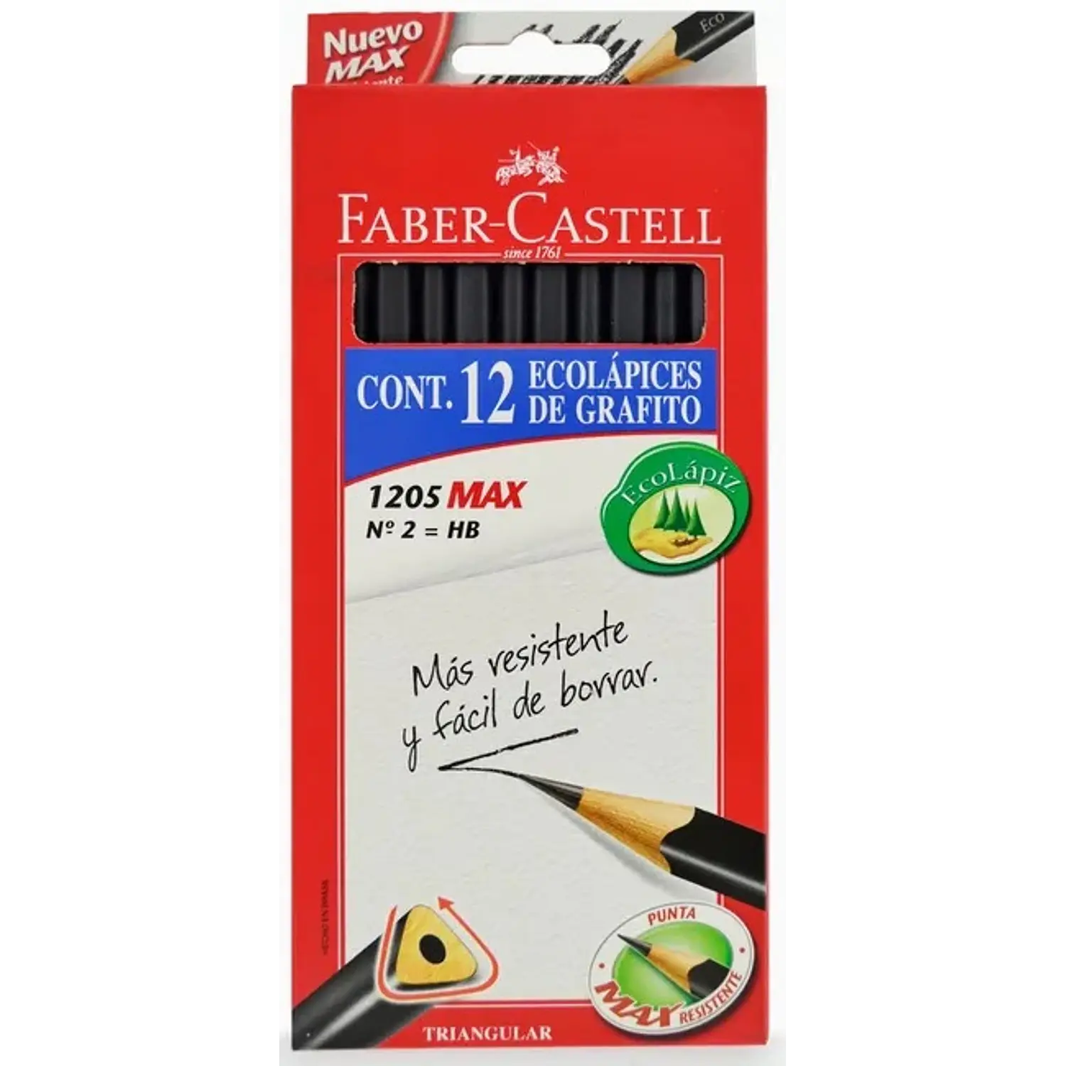 Faber Castell - Lapices Grafito Triangular - 12 Un