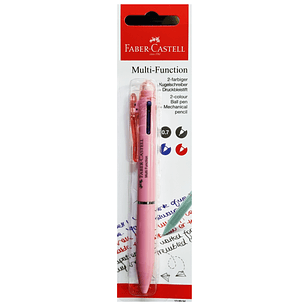 Faber Castell - Portamina 0,7 MultiFuncion + Pasta Rojo + Azul