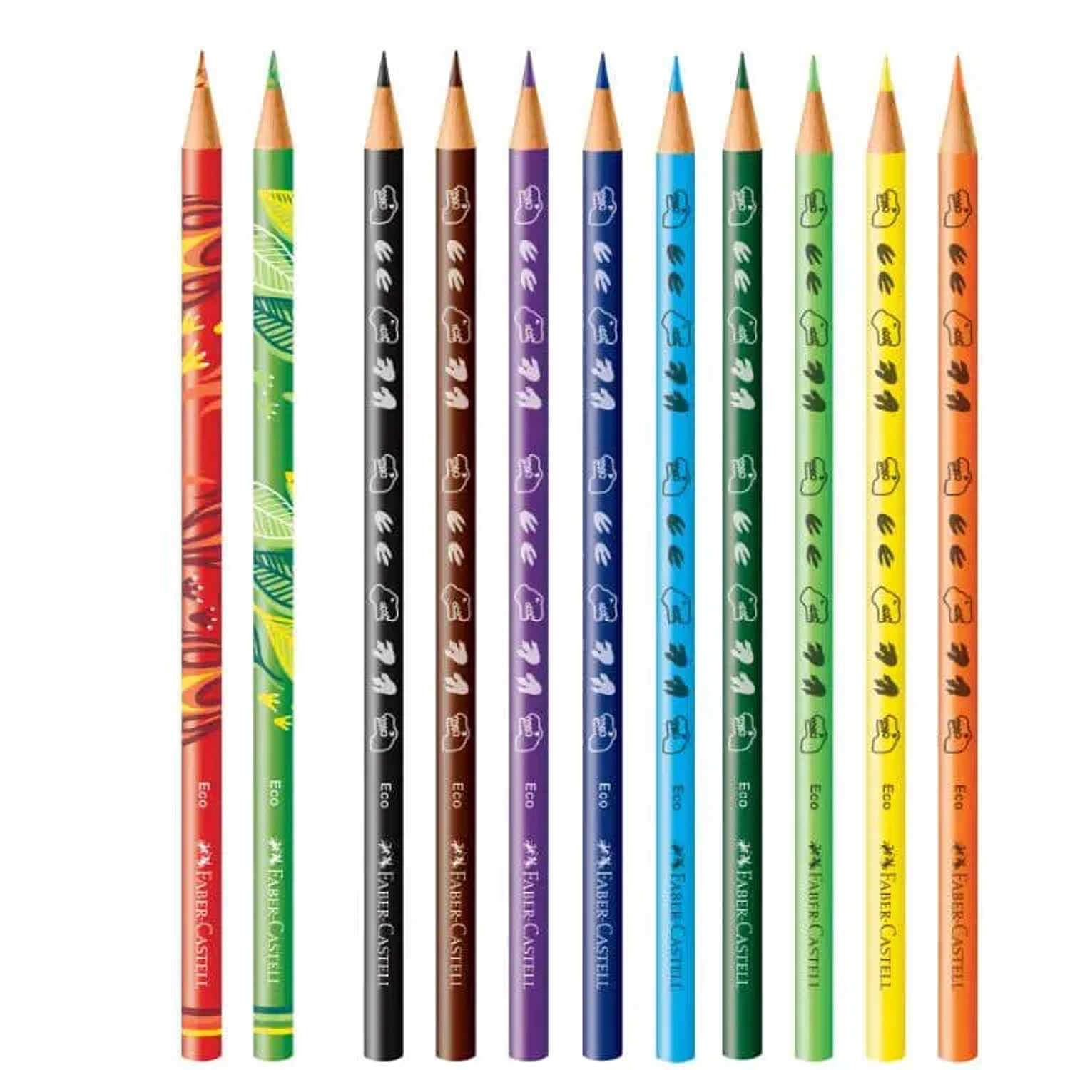 Faber Castell - Lapices de Colores Dinosaurio - 12 Colores + 2 2