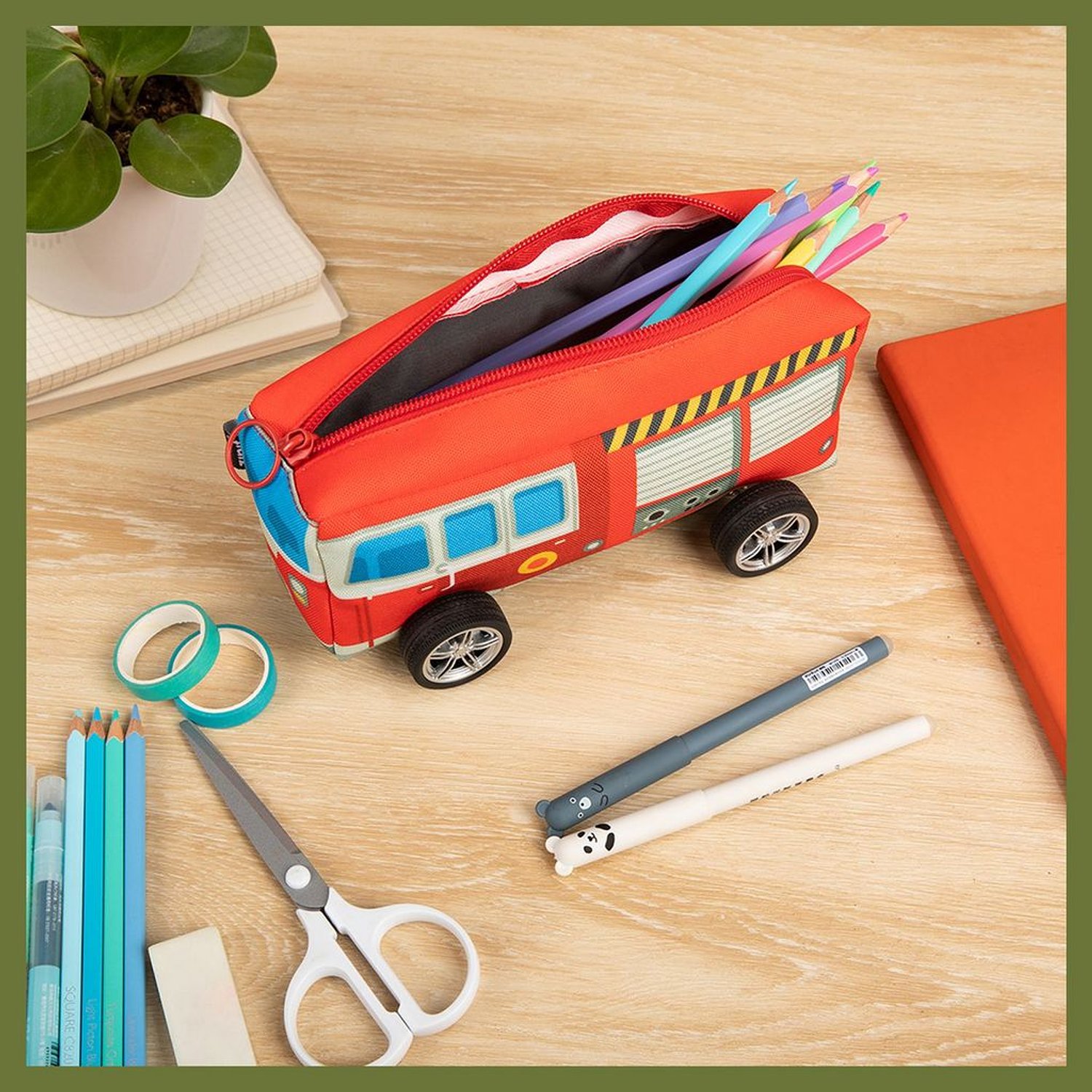 Faber Castell - Estuche Carro de Bomberos Rojo 4