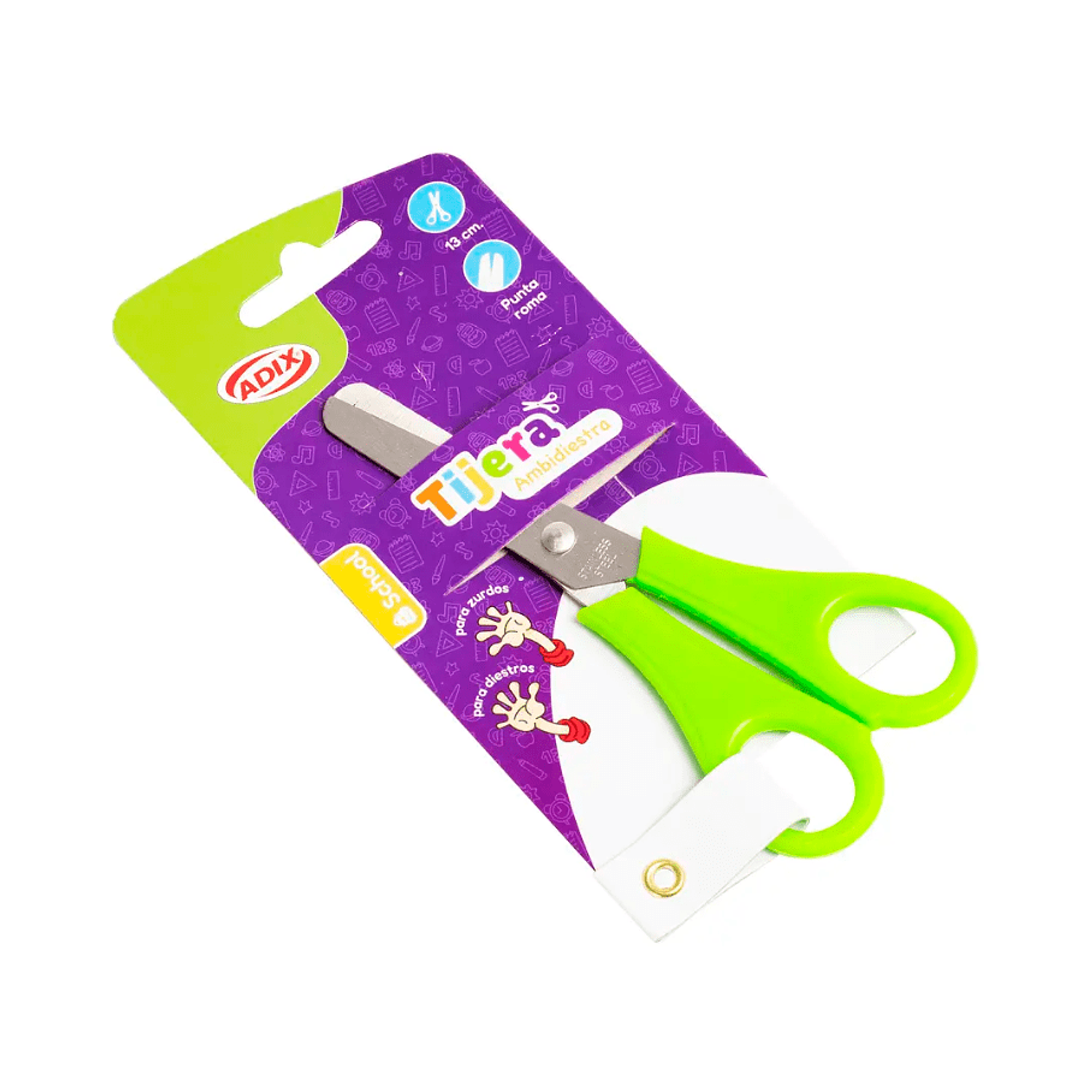 Adix - Tijera Escolar 13cm Ambidiestro  1