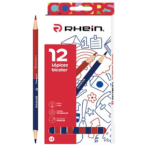 Rhein - Estuche Lápices Bicolor 12 Unidades