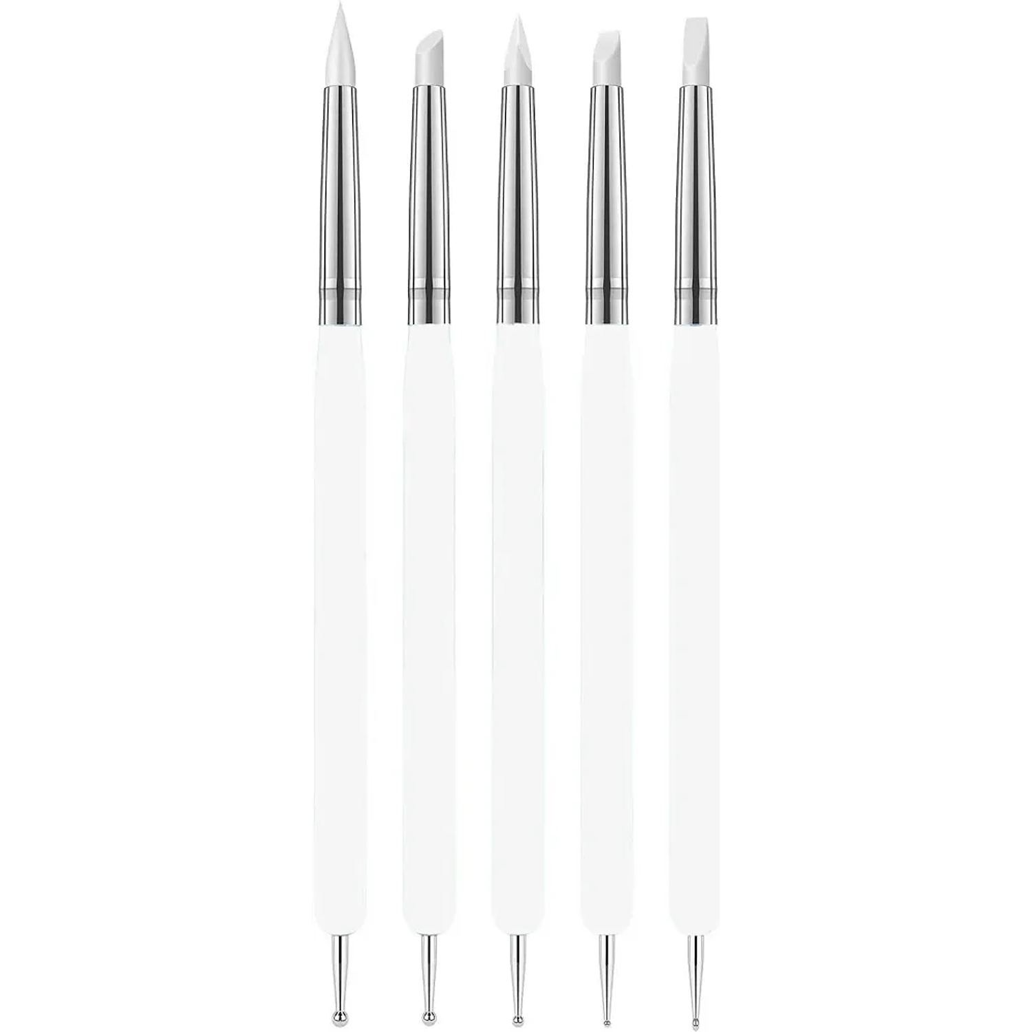 Pincel De Silicona y Repujador Renart Set 5 pcs