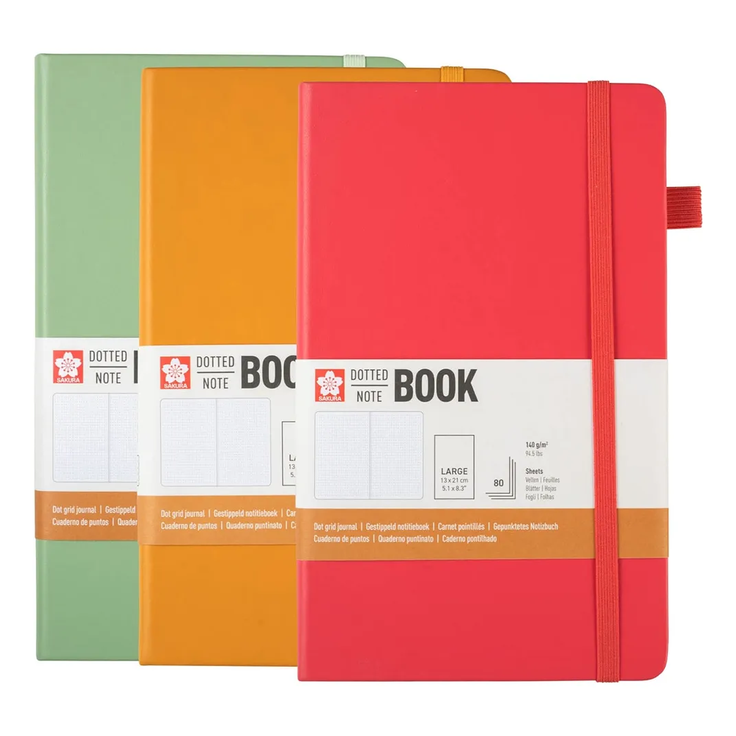 Sakura - Libreta Hoja Crema con Puntos 13x21cm  1