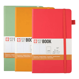 Sakura - Libreta Hoja Crema con Puntos 13x21cm 