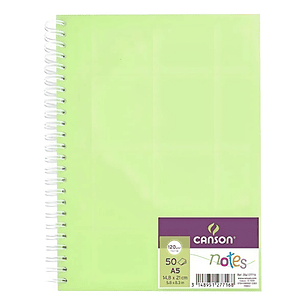 Canson – Cuaderno Notes A5 50 Hojas 120g (14,8 x 21 cm).