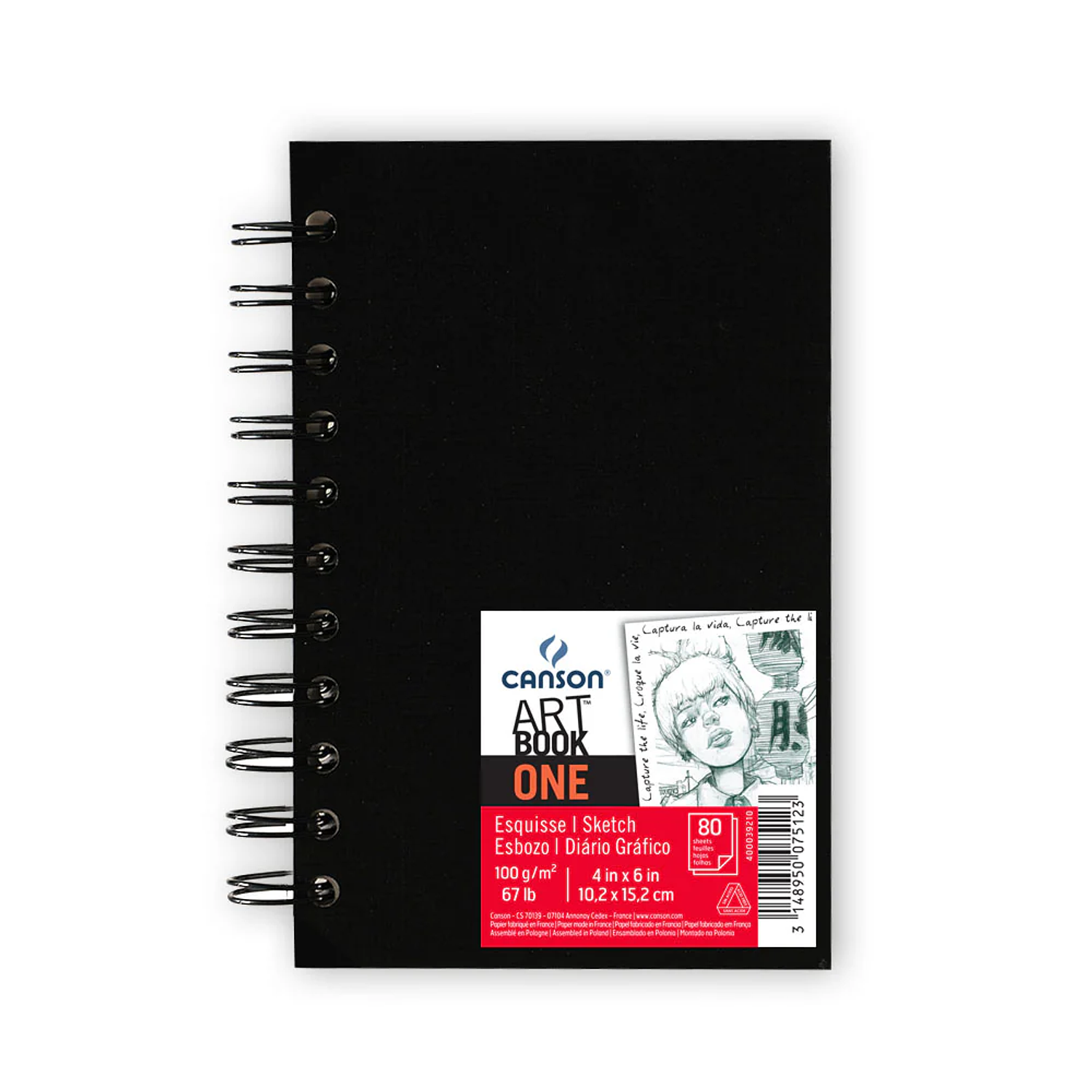 Canson – Libreta Art Book One Espiral Lado Largo 160 Páginas 100g Compacta