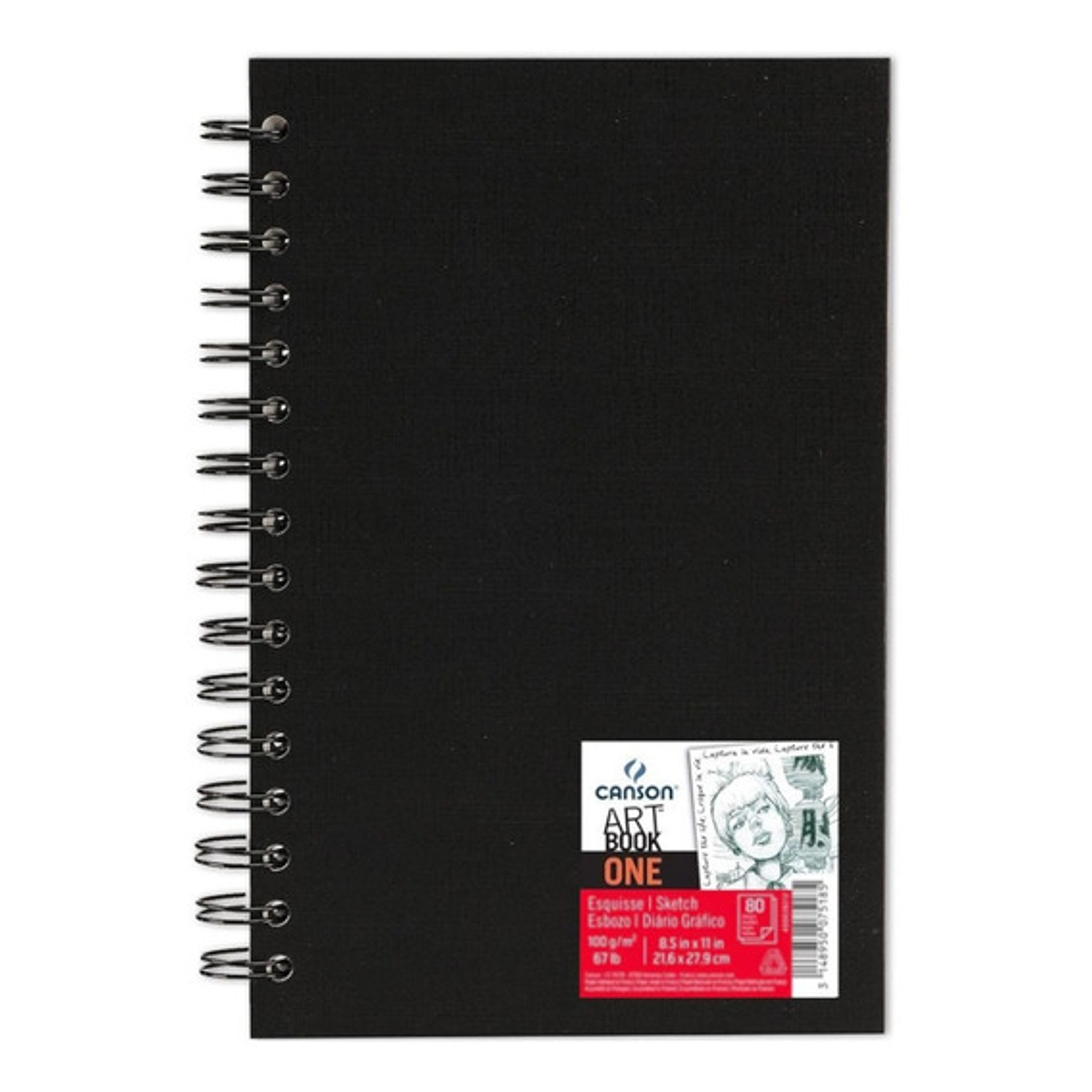 Canson – Libreta Art Book One Espiral Lado Largo 160 Páginas 100g Formato Grande