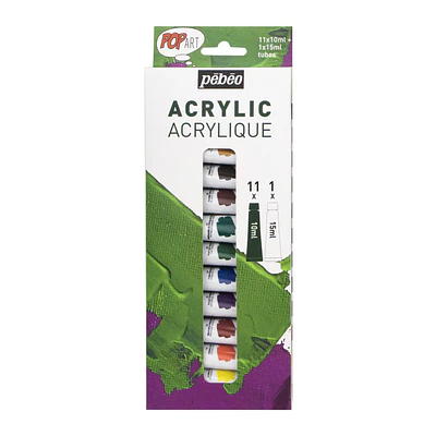 Pebeo – Set Pintura Acrílica 11x10 ml + 15 ml Blanco