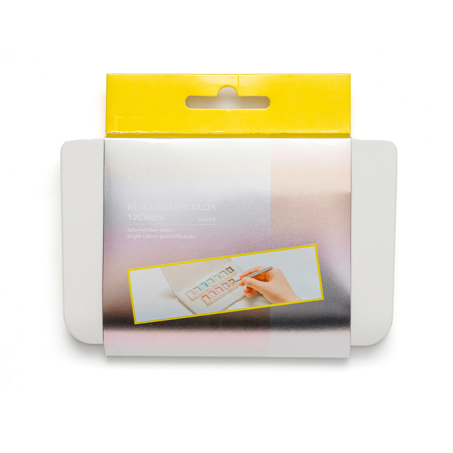 HIMI - Set de Acuarela Metalizada 12 Colores Selección Plateados 6