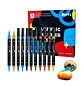 Arrtx – Marcadores Acrílicos Doble Punta 32 Colores Pincel & Fina - Miniatura 1