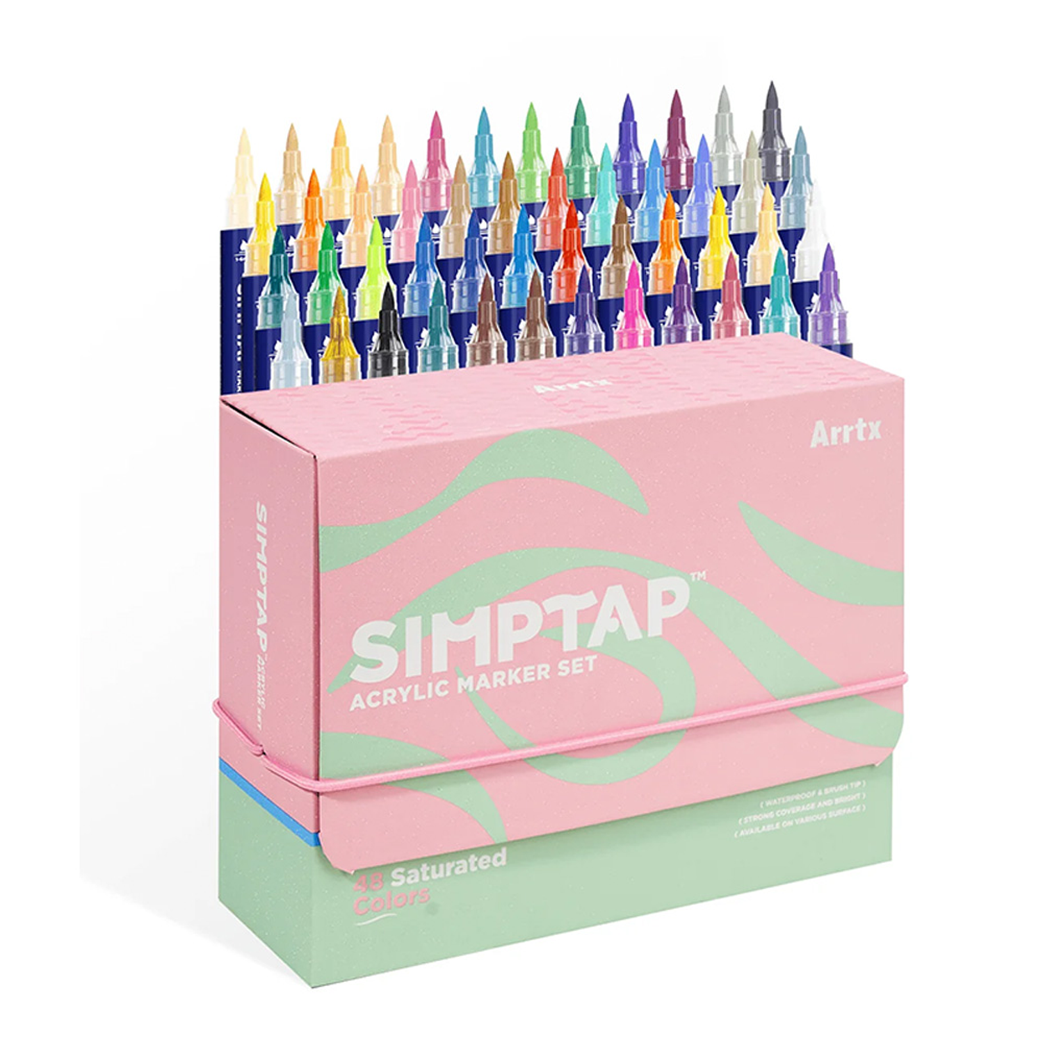 Arrtx – Marcadores de Pintura Acrílica 48 Colores Punta Pincel 1