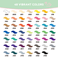 Arrtx – Marcadores de Pintura Acrílica 48 Colores Punta Pincel - Miniatura 3