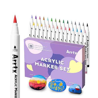 Arrtx – Marcadores Acrílicos 30 Colores Alta Cobertura 30A
