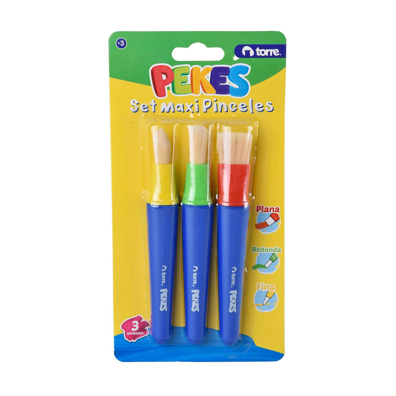 Torre - Maxi Pinceles 3 Unid Pekes