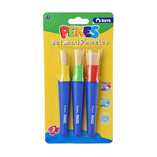 Torre - Maxi Pinceles 3 Unid Pekes