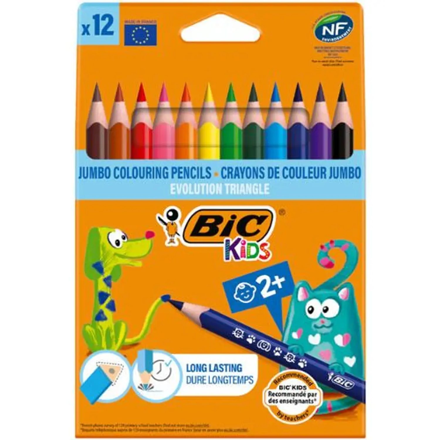 Bic – Lápices de Colores Jumbo 12 Colores Escolares