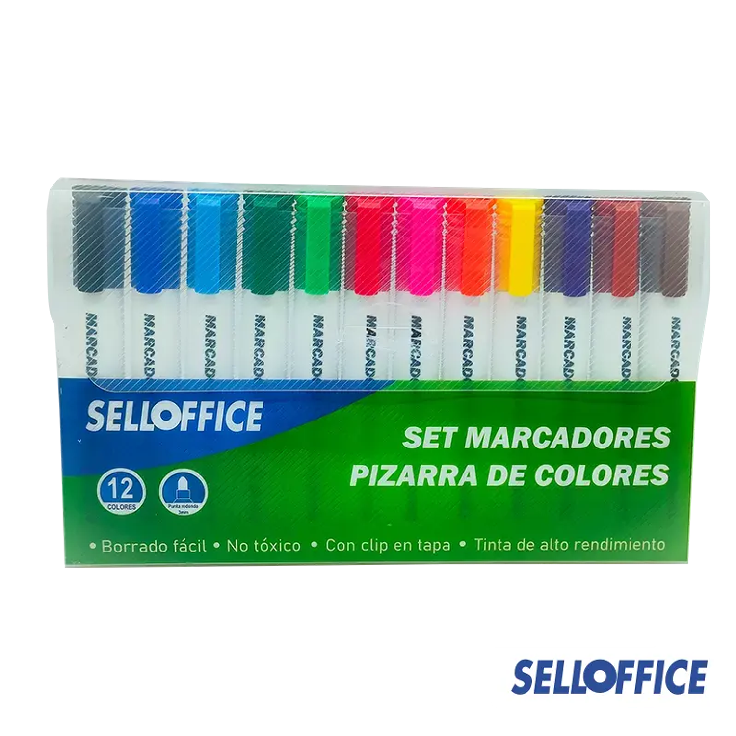 Adioffice – Set Marcadores de Pizarra Colores Intensos