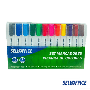 Adioffice – Set Marcadores de Pizarra Colores Intensos