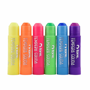 Torre – Témpera Sólida Flúor 6 Colores Colores Intensos