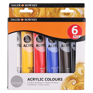 Daler Rowney – Set Pinturas Acrílicas 6x75ml 