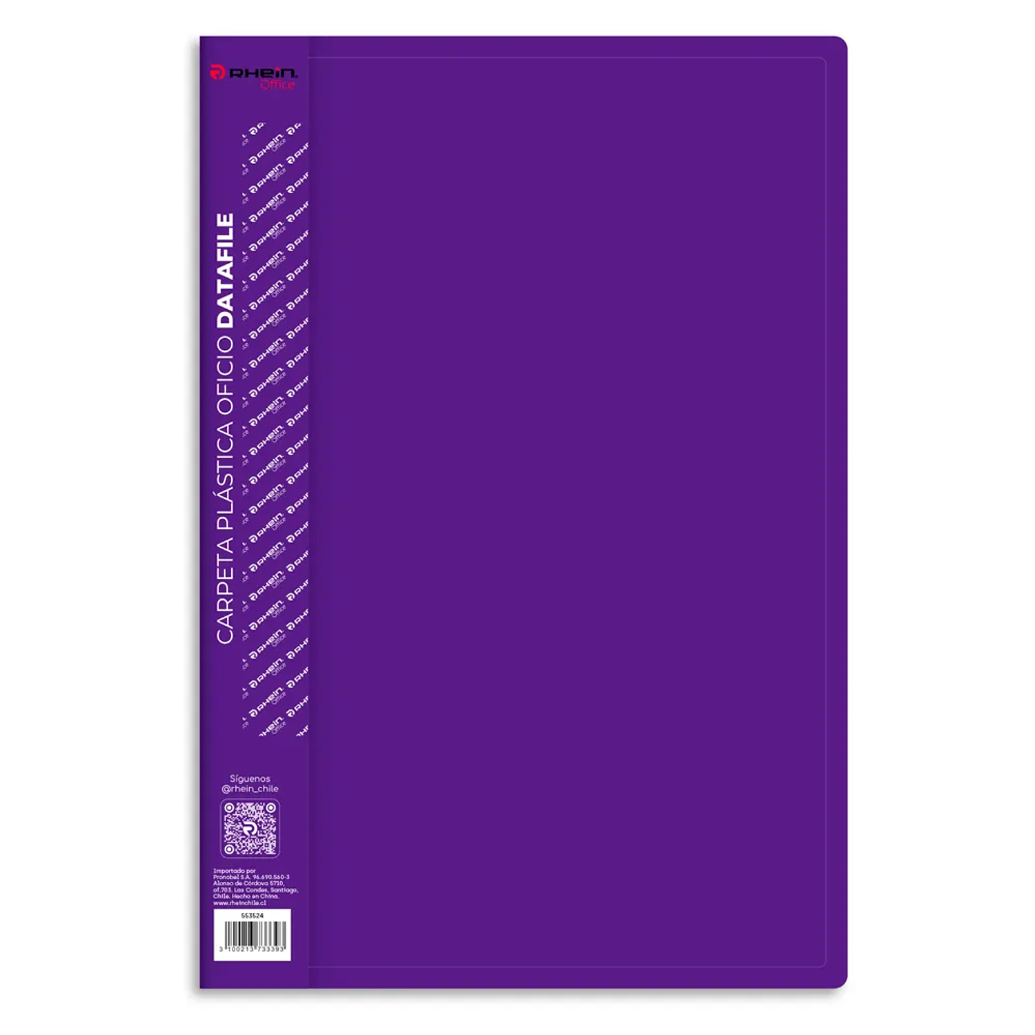 Rhein – Carpeta Plástica con Acoclip Metalico  Oficio  1