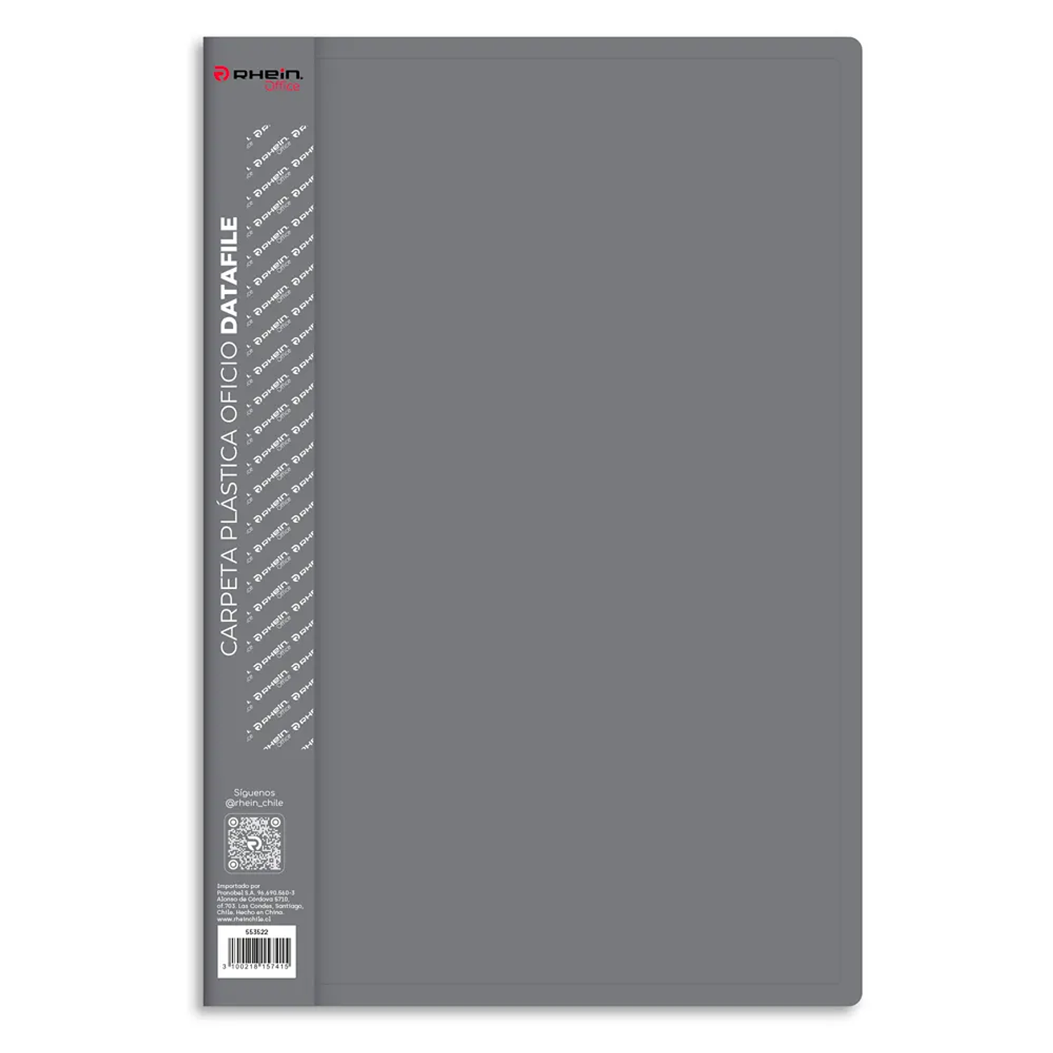 Rhein – Carpeta Plástica con Acoclip Metalico  Oficio  12