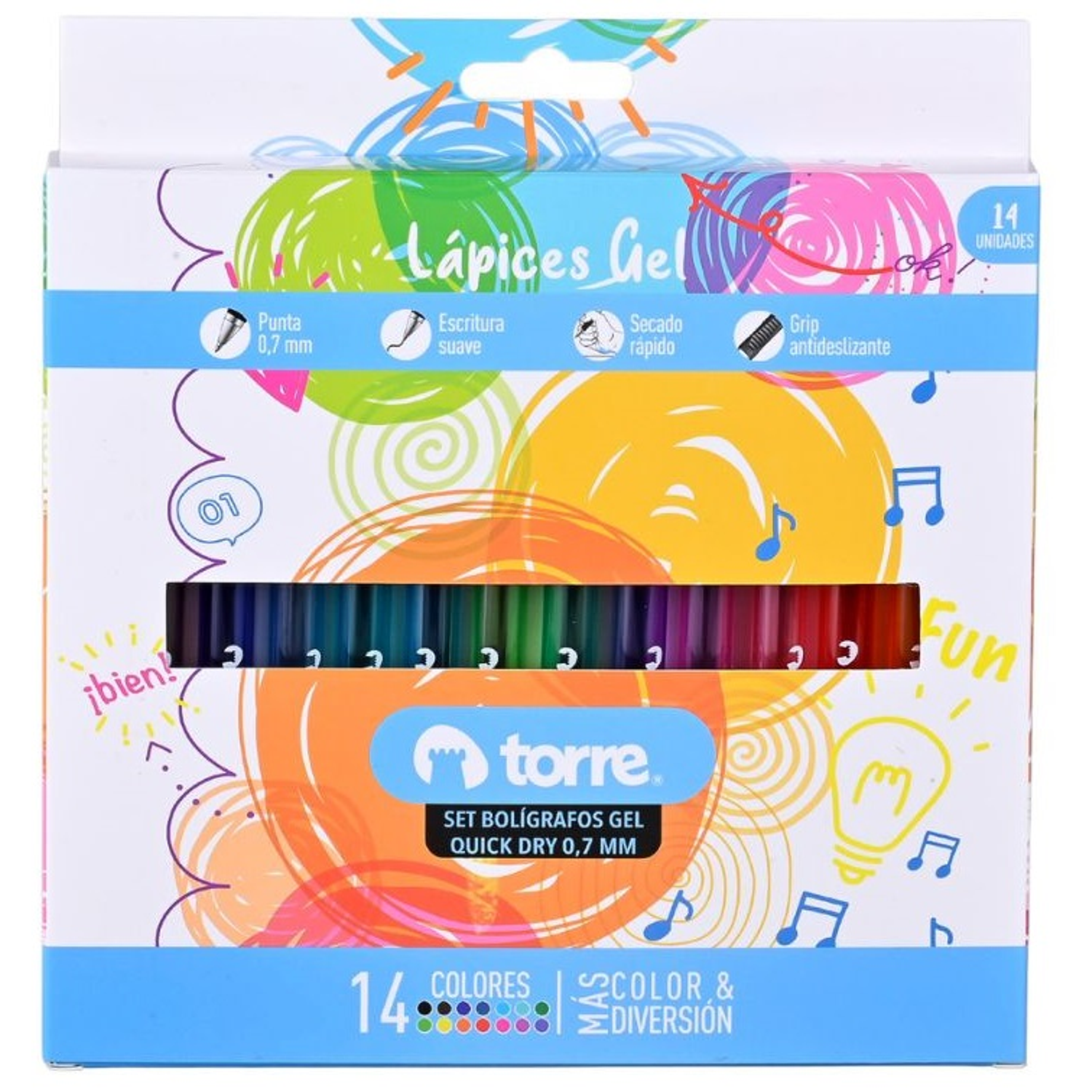 Torre – Set 14 Lapices Gel Quick Dry Secado Rápido 1