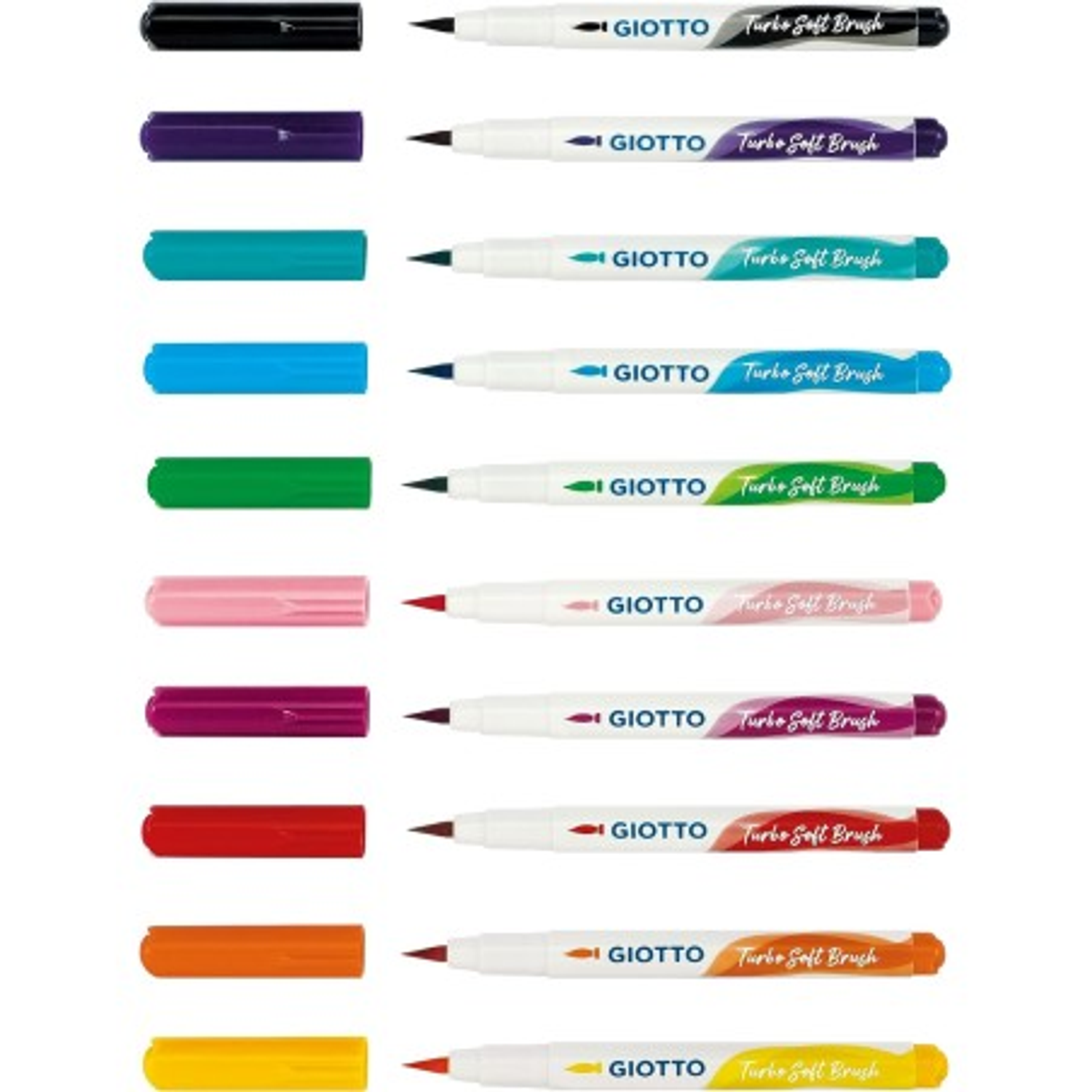 Giotto – Marcadores Turbo Soft Brush 10 Colores Punta Pincel 2