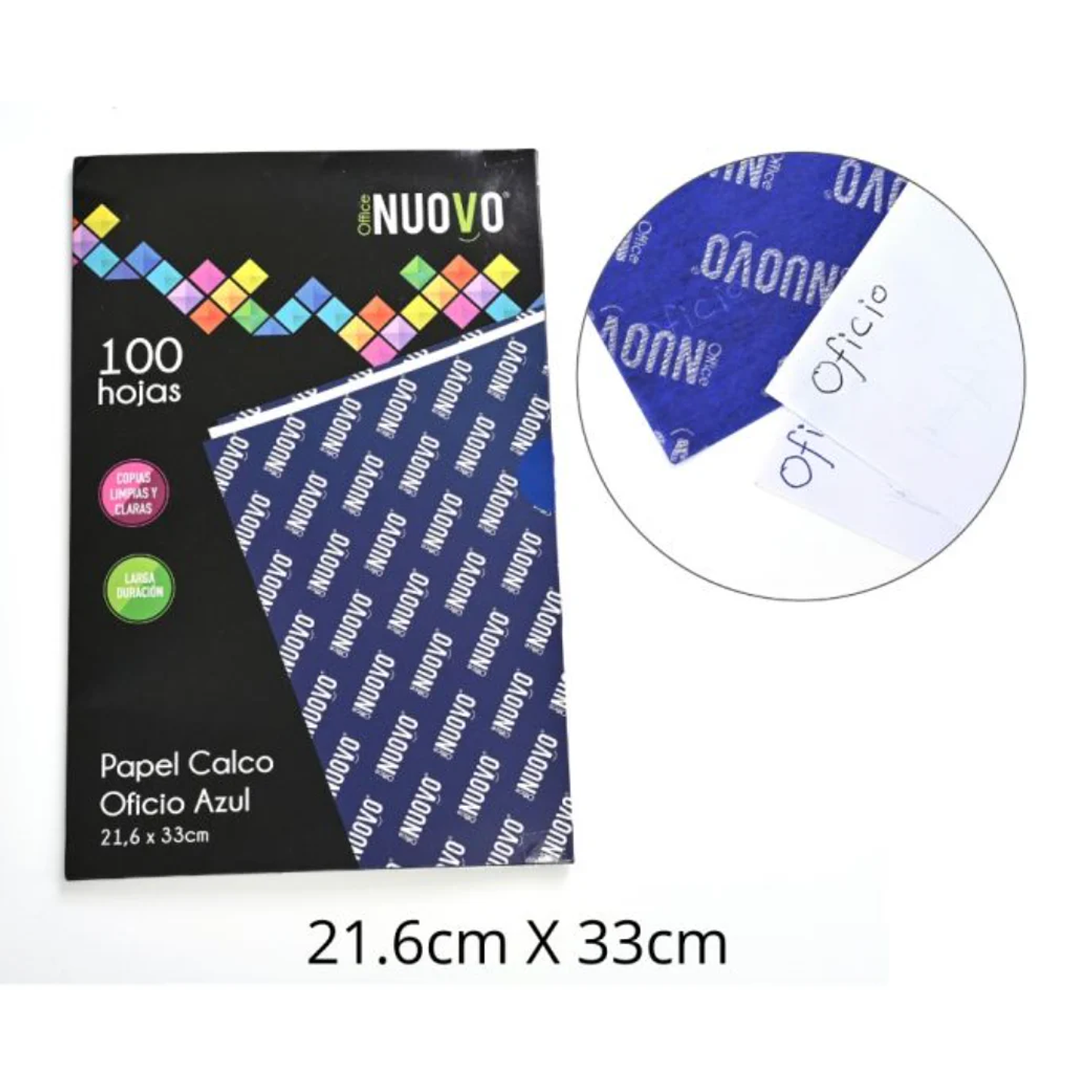 Nuovo – Papel Calco Tamaño Oficio Azul 100 Hojas  2
