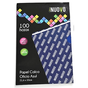 Nuovo – Papel Calco Tamaño Oficio Azul 100 Hojas 