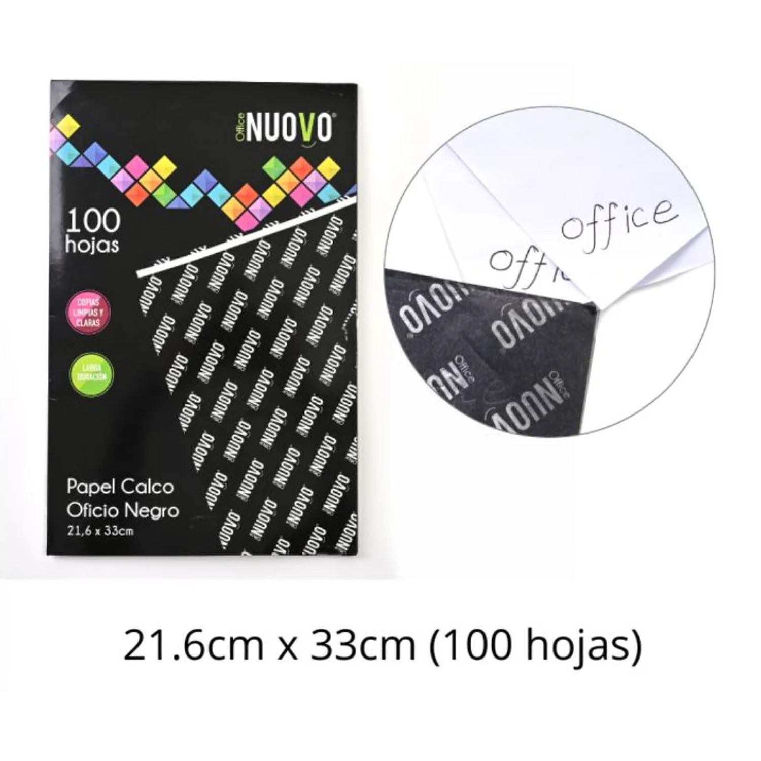 Nuovo – Papel Calco Tamaño Oficio Negro 100 Hojas 2