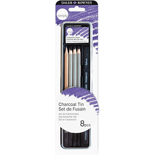 Daler Rowney  – Set Dibujo Carboncillo 8 Piezas con Estuche
