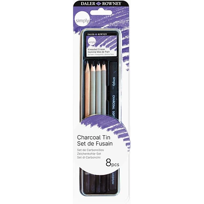Daler Rowney  – Set Dibujo Carboncillo 8 Piezas con Estuche