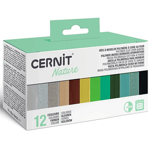 Cernit - Set 12 Arcillas Poliméricas 25g Nature 
