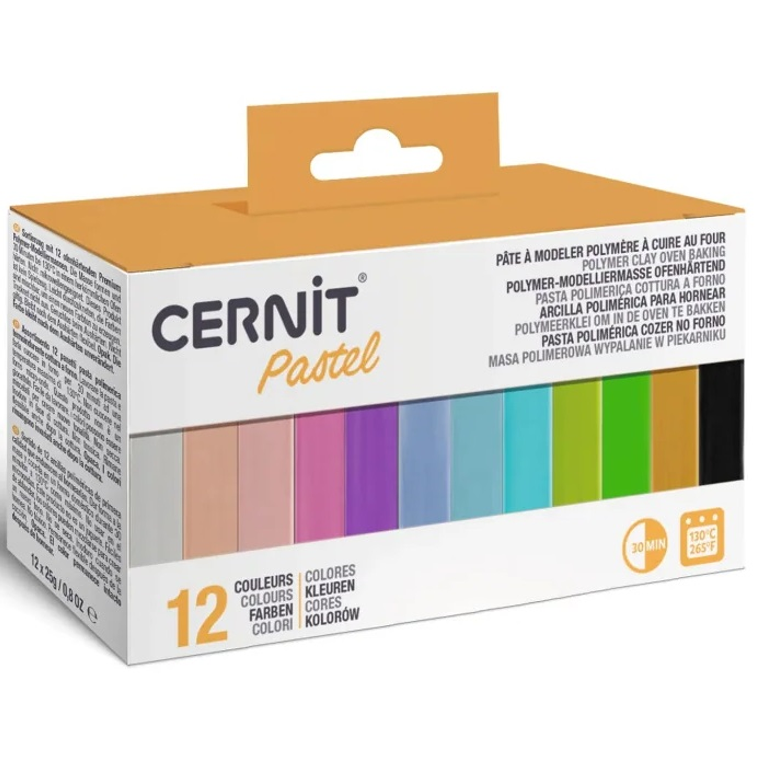 Cernit - Set 12 Arcillas Poliméricas 25g - Pasteles 1